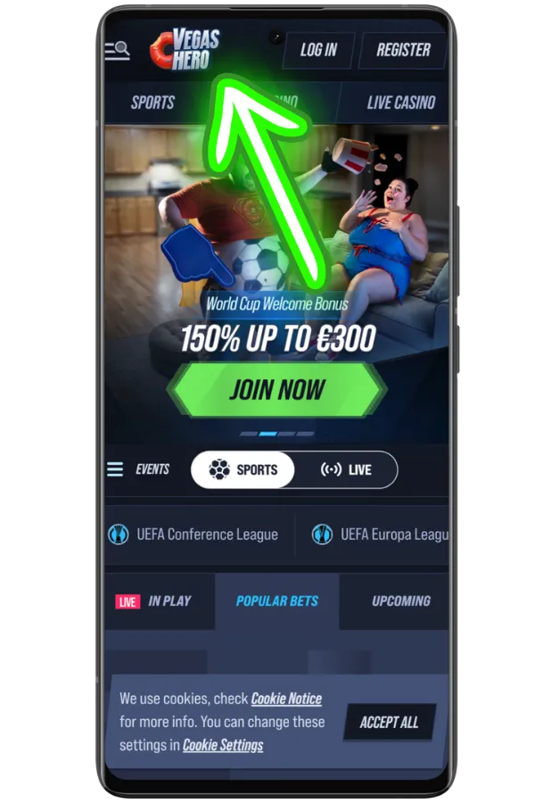 Vegas Hero Login official website homepage